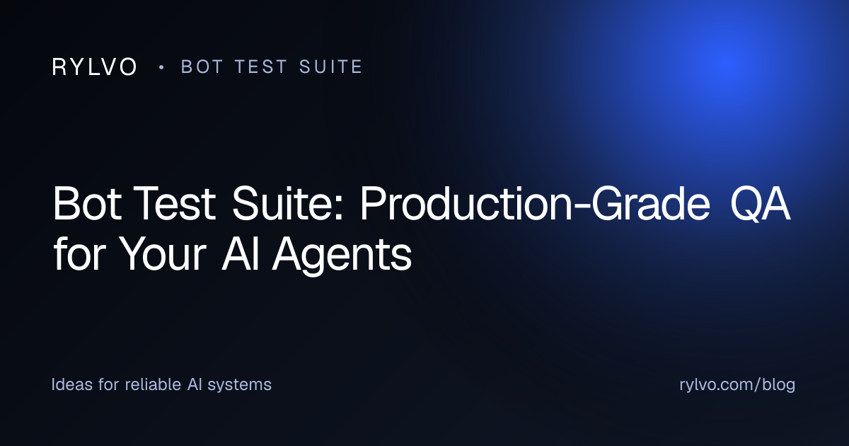 Bot Test Suite: Production-Grade QA for Your AI Agents — Rylvo Blog